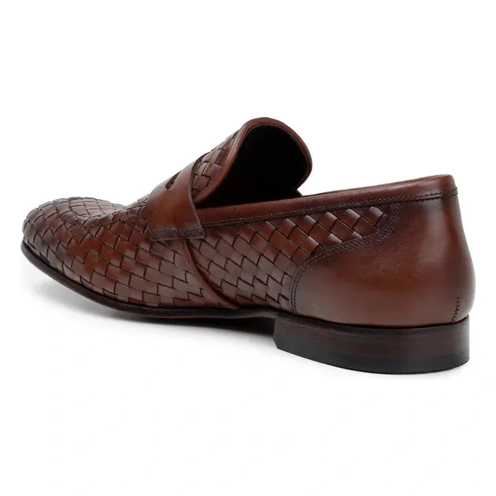 Belvedere Luca: Elegante Leder-Loafer – Timlose Antik-Braun-Schuhe für Herren.